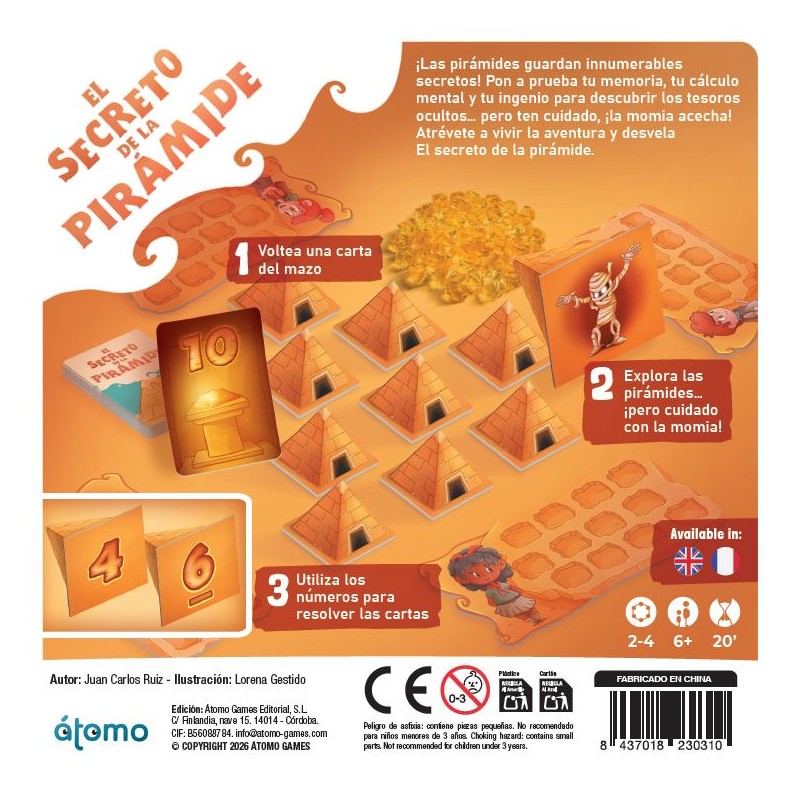 El secreto de la pirámide - Un juego de mesa infantil