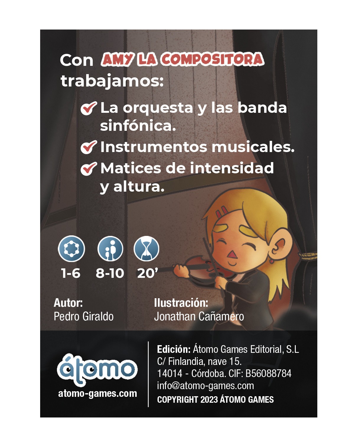 Atomo Games - Amy la comptora Club A Kartenspiel, Mehrfarbig (XAG-29451