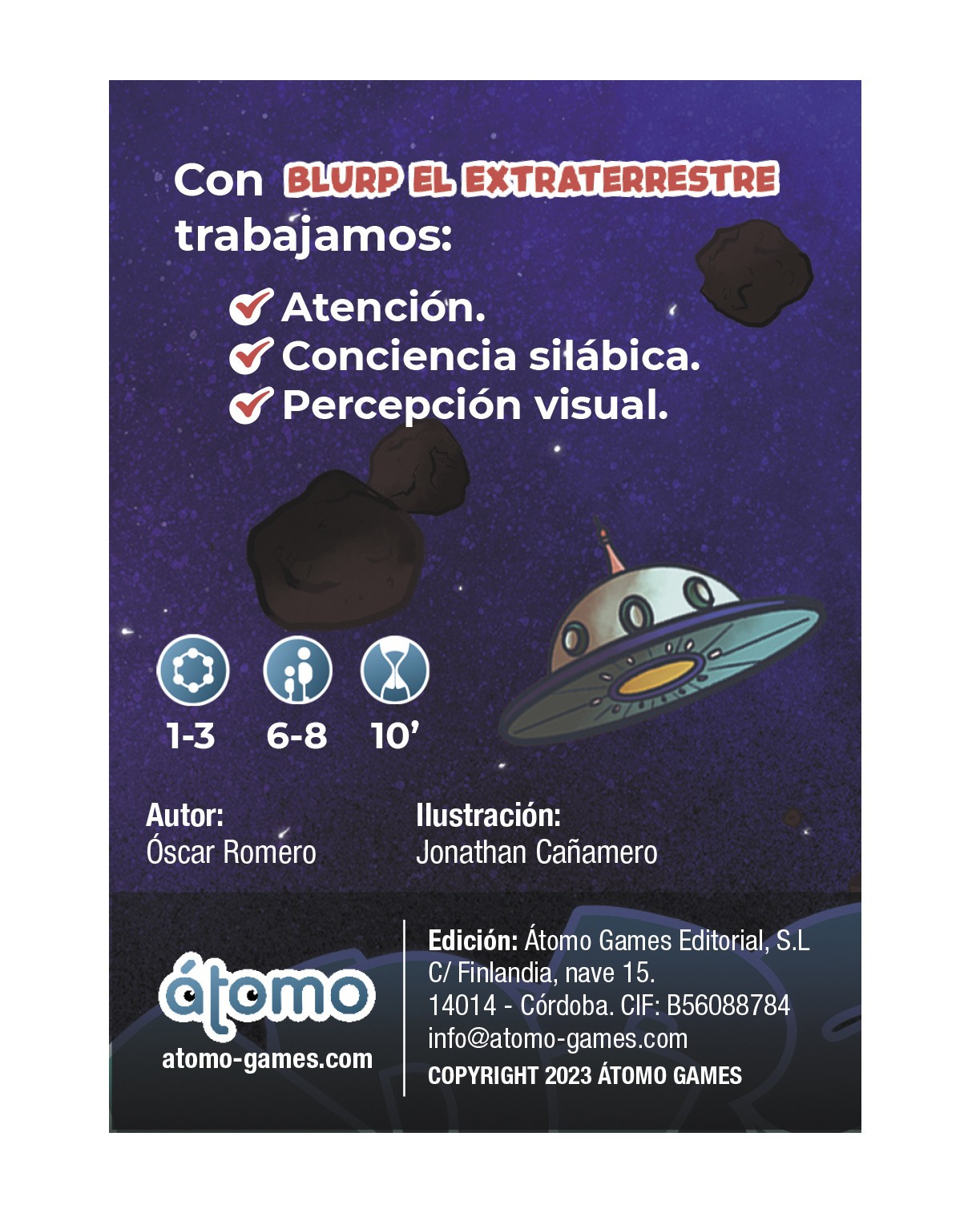 Club A. Blurp El Extraterrestre | Juego De Cartas Educativo De Palabras Y Letras Para Niños +6 Años | Divertido Y Familiar